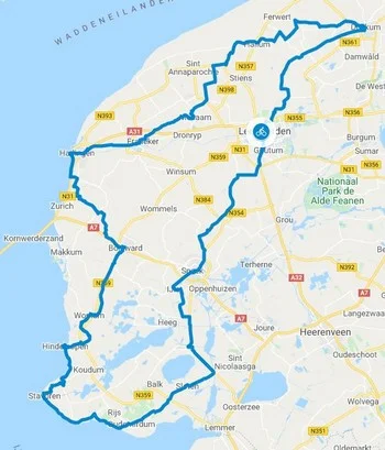 11-Steden GPS-route 206 km