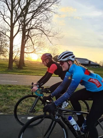 Winterfiets Elfstedentocht door Ilona
