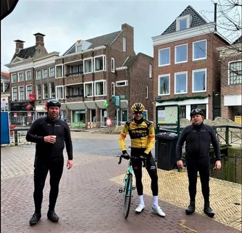 Op de foto met Sven Kramer