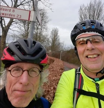 Winterfiets Elfstedentocht door Michel en Geert Jan
